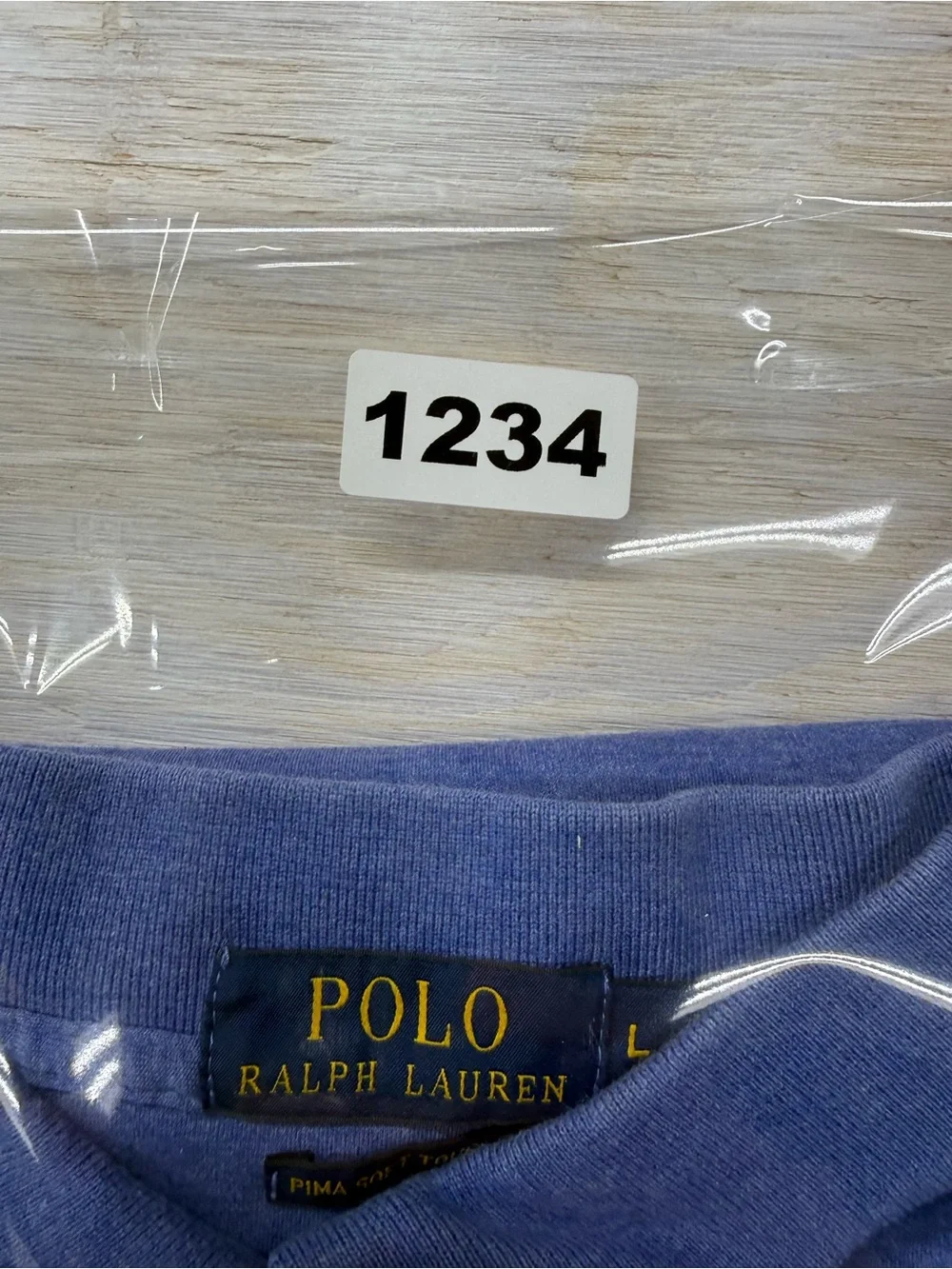 Polo Ralph Lauren Pima Soft Touch Shirt Blue Men’s Large Classic Fit Logo Casual